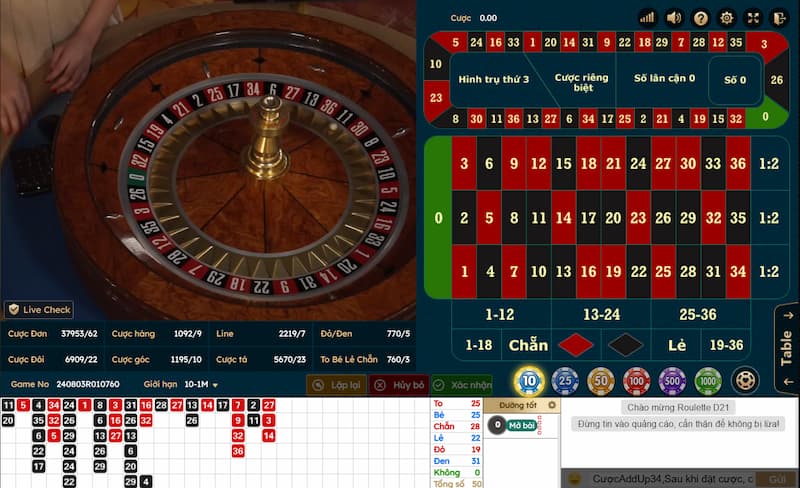 Hướng dẫn chơi Roulette Jun88