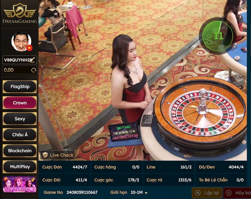 Hướng dẫn thao tác tham gia chơi Roulette