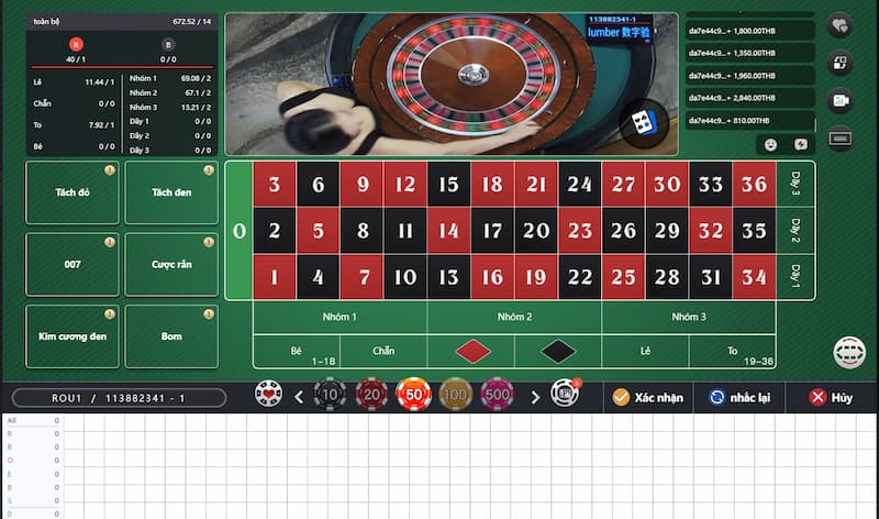 Cược Live Roulette cực đỉnh